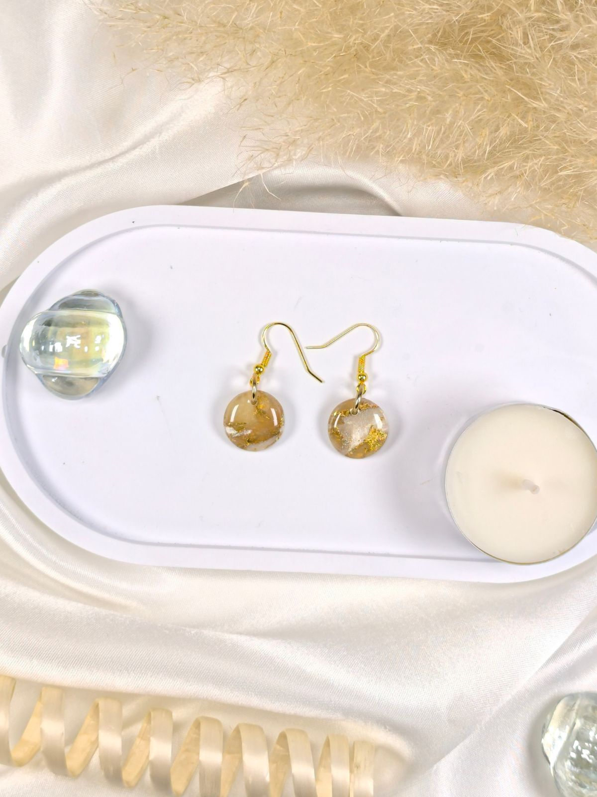 Gold translucent dangles