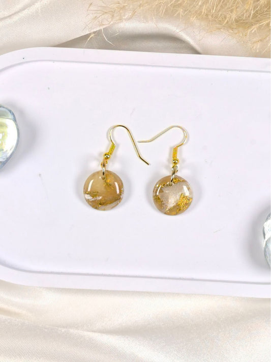 Gold translucent dangles