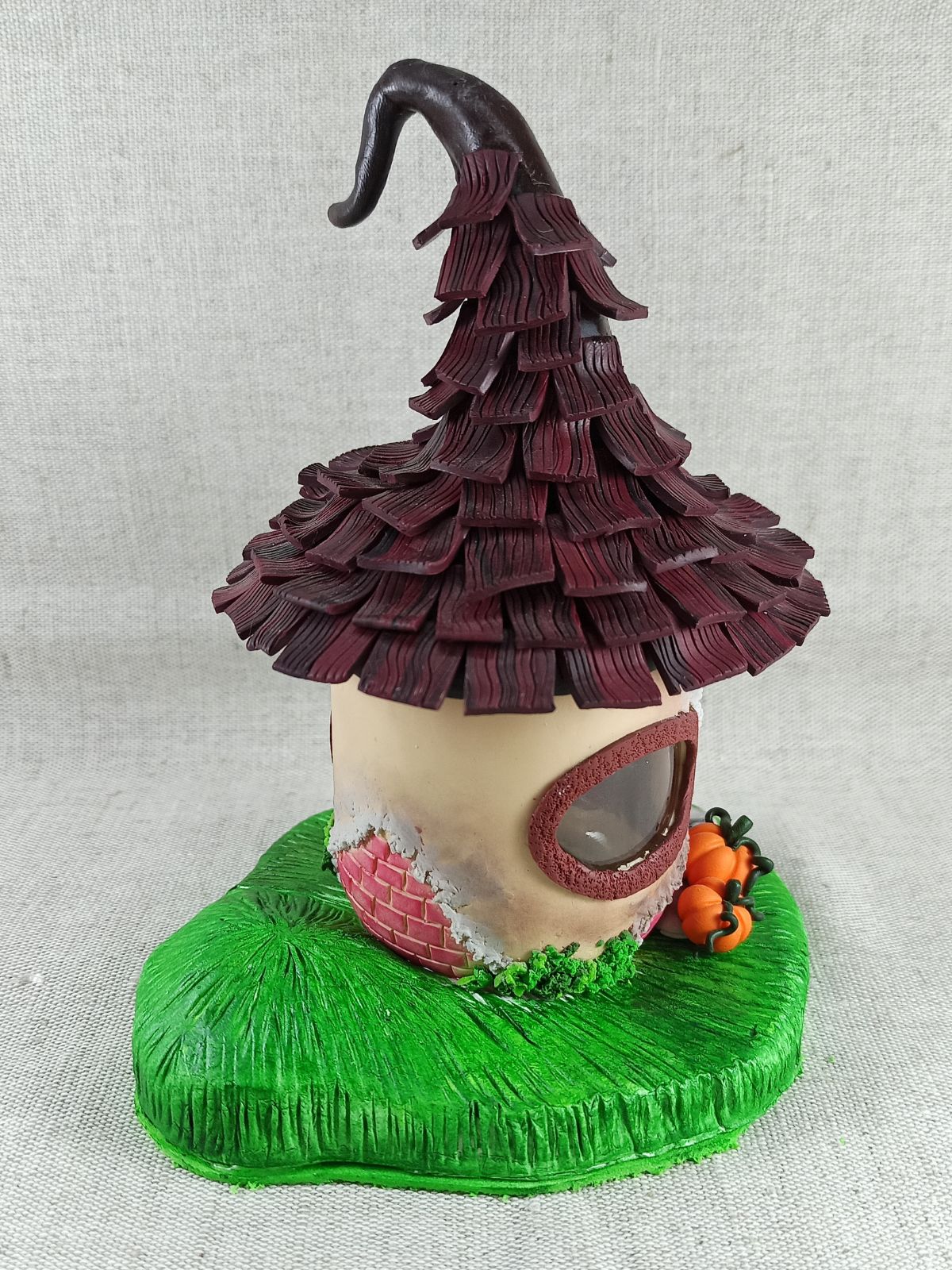 Witch house with pumpkin and cauldron night light