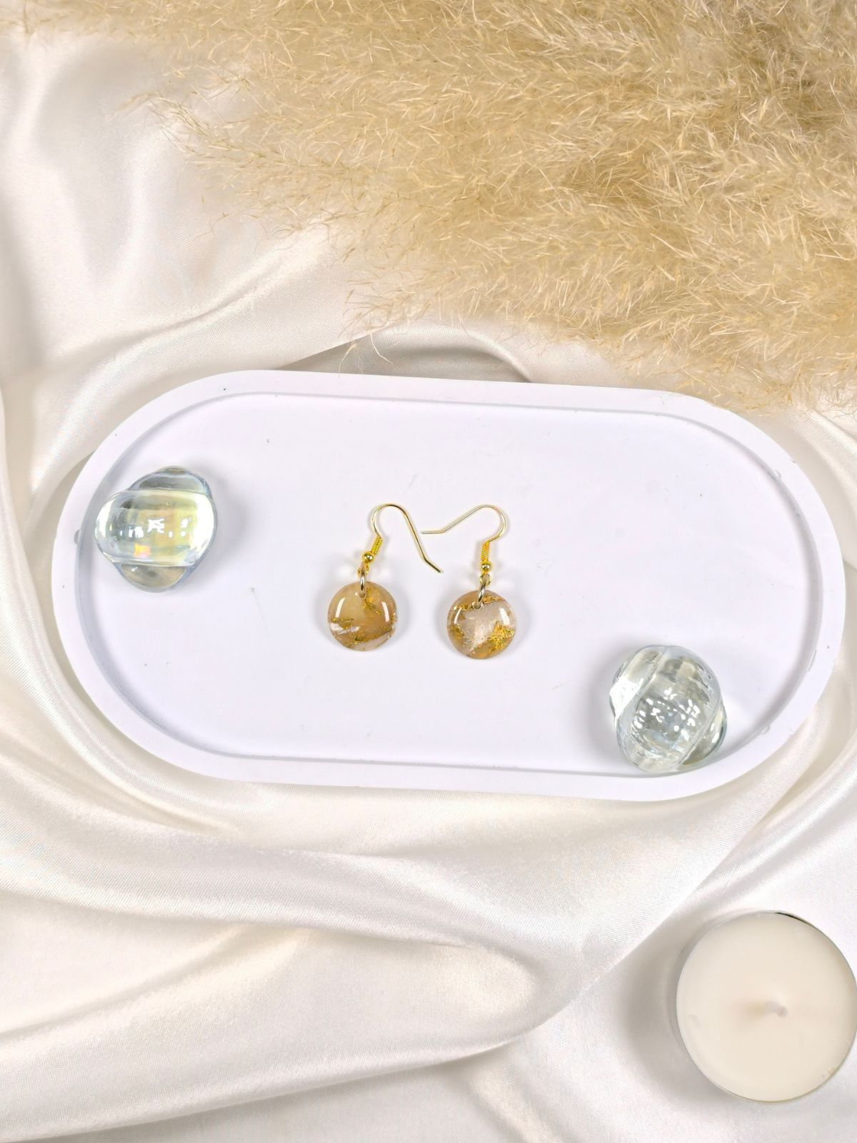 Gold translucent dangles
