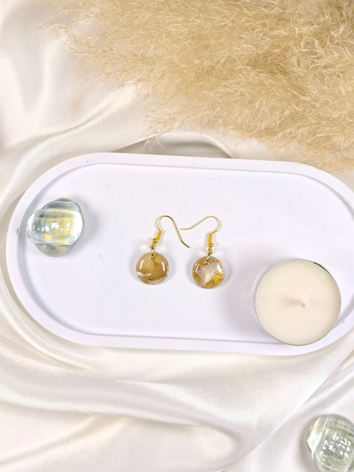 Gold translucent dangles