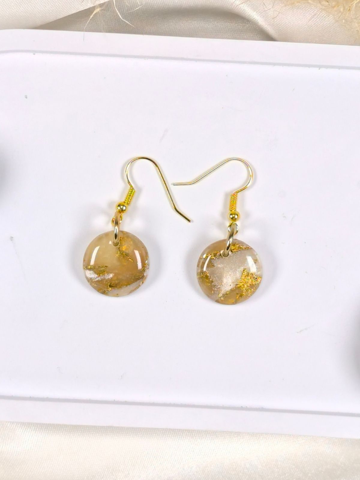 Gold translucent dangles