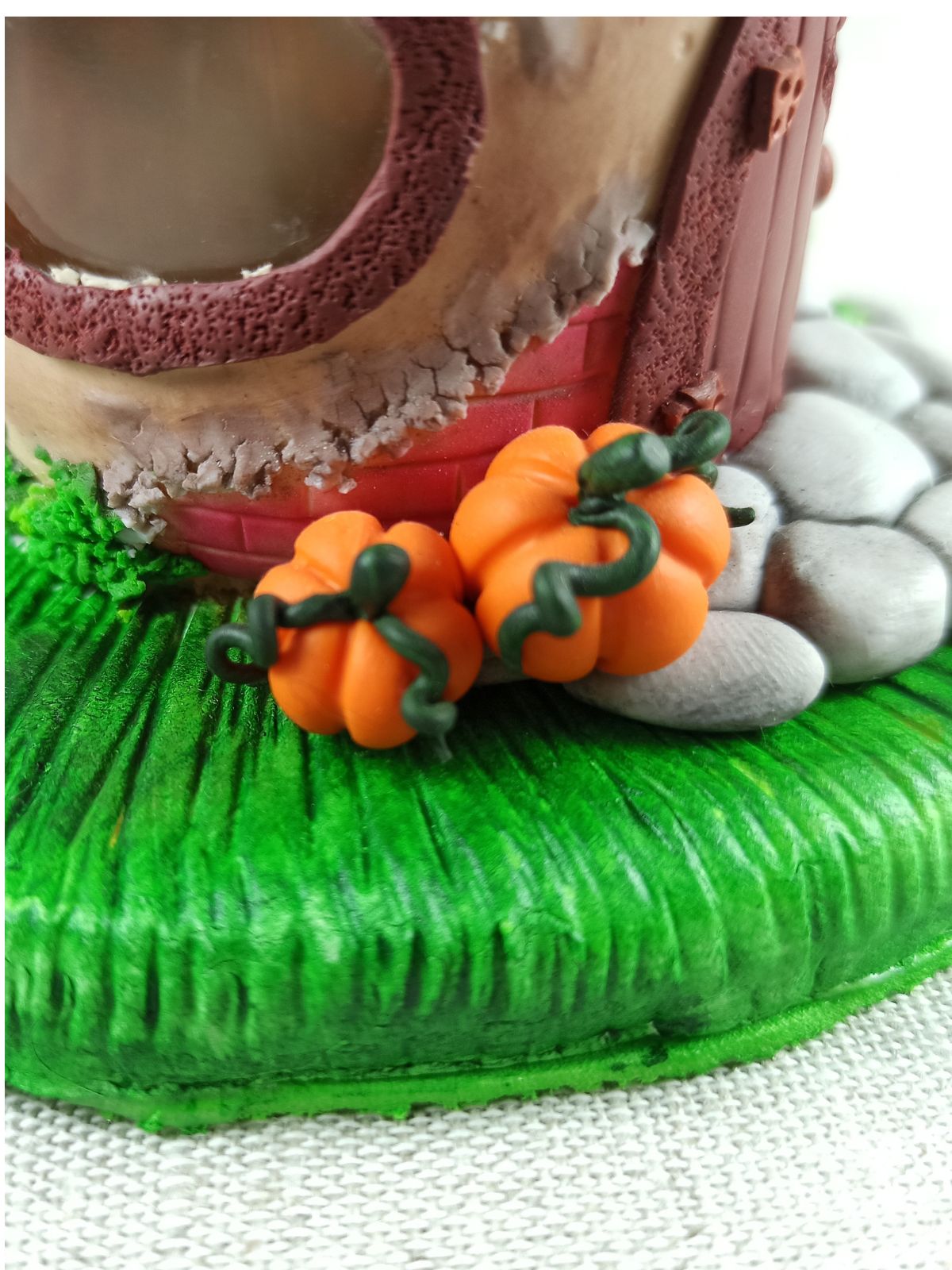 Witch house with pumpkin and cauldron night light