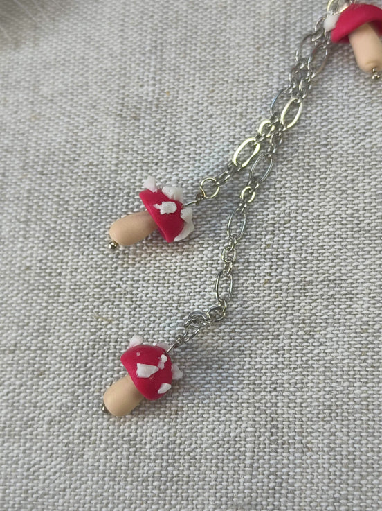 Whimsical Door Bookmark – Handmade Polymer Clay Bookmark with Mushroom Details