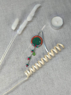 Whimsical Door Bookmark – Handmade Polymer Clay Bookmark with Wild Strawberry Details